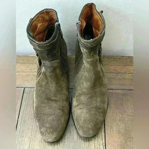 Alberto Fermani Green Suede Boots Womens size 7.5 US - Picture 5 of 9